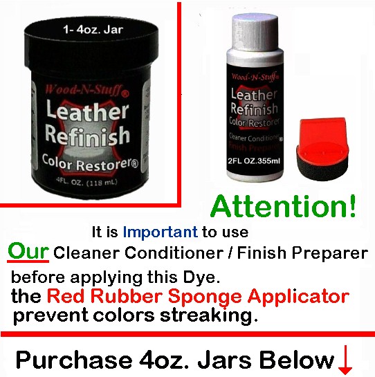 Leather Repair Kit/Leather Color Kit/Cleaner/Color Restorer/Sponge  Applicator (Leather Repair) (Vinyl Repair) (Leather Dye) (Mahogany)